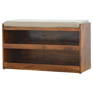 Shoe Storage Bench, Chestnut