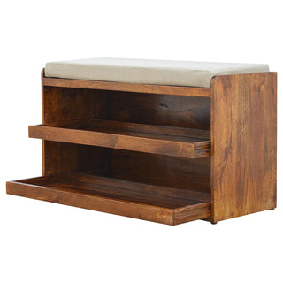 Shoe Storage Bench, Chestnut