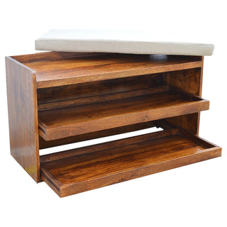 Shoe Storage Bench, Chestnut